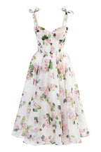 Tender floral midi tie-strap dress - Milla