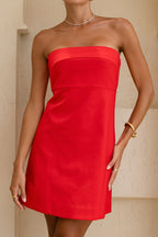 Red Strapless Mini Dress