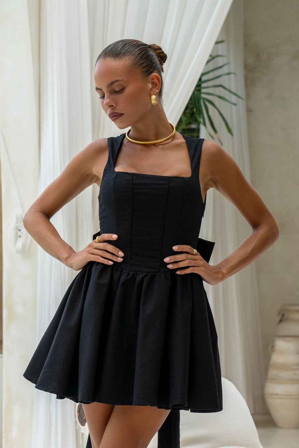 Black Corset Mini Dress