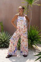Abstract Wide Leg Pants