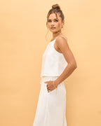 White Linen Cami Top
