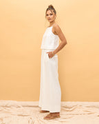 White Linen Cami Top