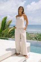 Beige Linen Cami Top