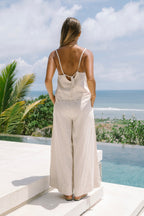 Beige Linen Cami Top
