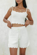Off-White Scallop Shorts