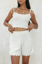 Off-White Scallop Shorts