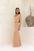 Mocha Knit Maxi Skirt