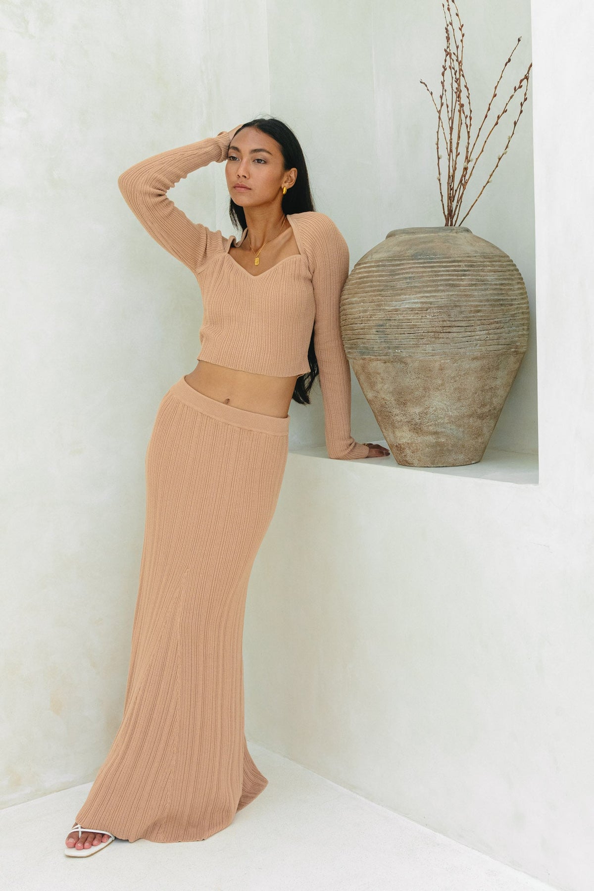 Mocha Knit Maxi Skirt