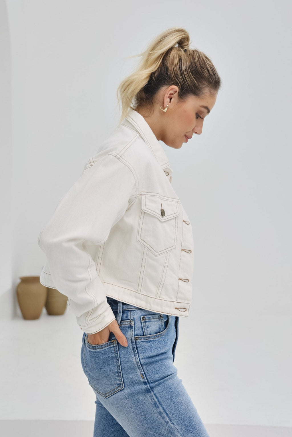 Cropped Denim Jacket