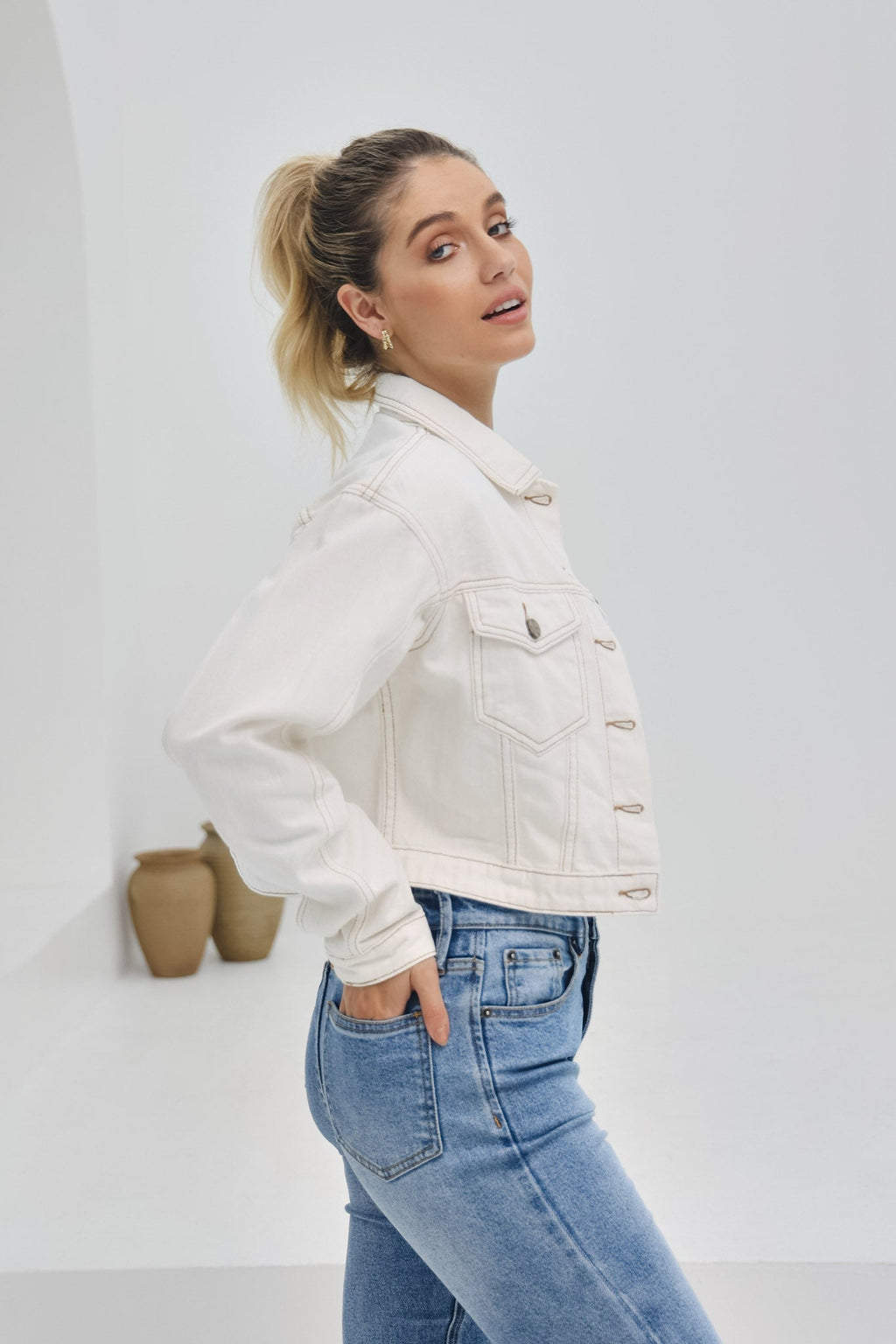 Cropped Denim Jacket