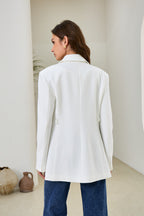 White Double Breasted Blazer