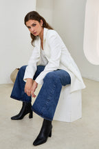 White Double Breasted Blazer