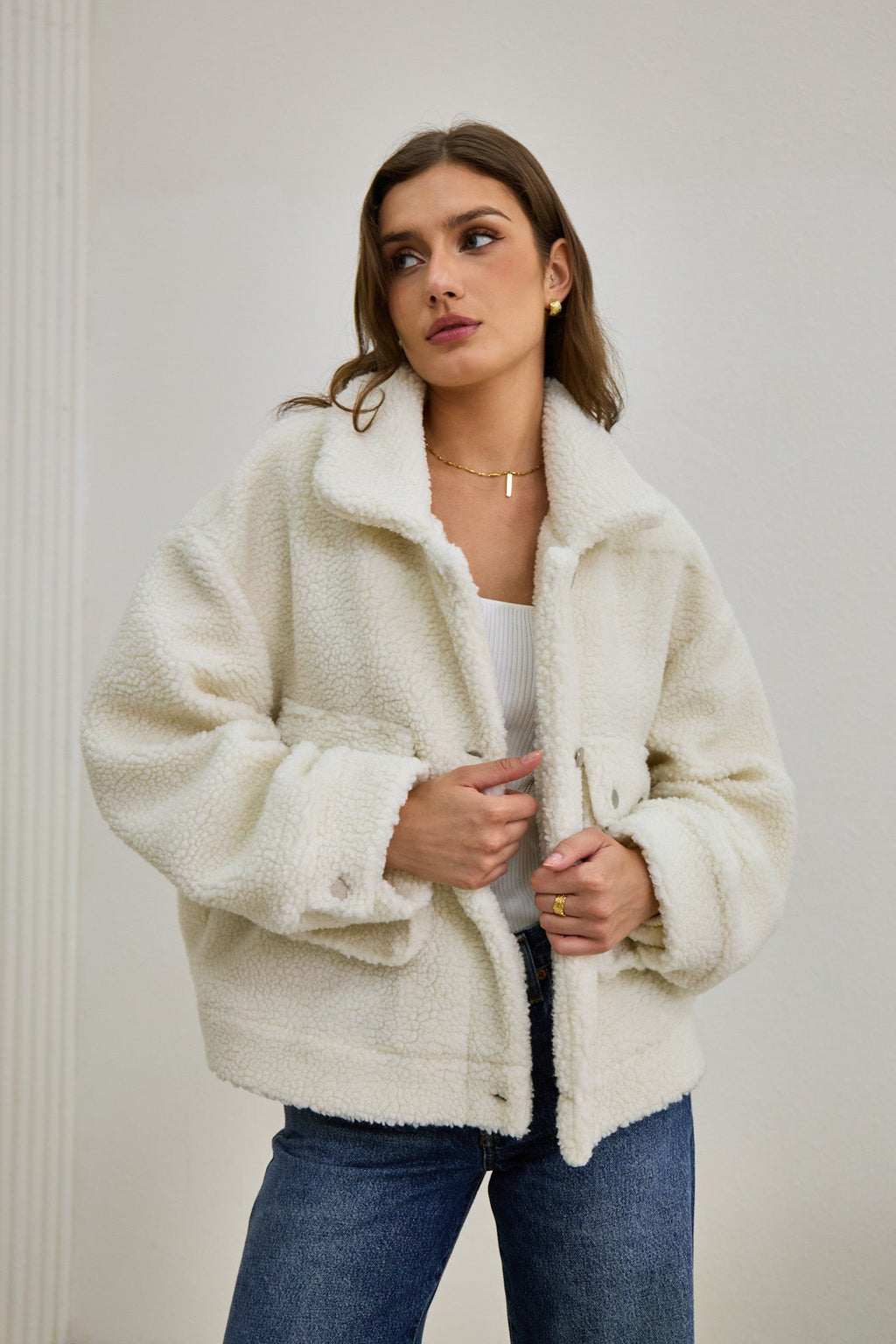 Off White Teddy Jacket