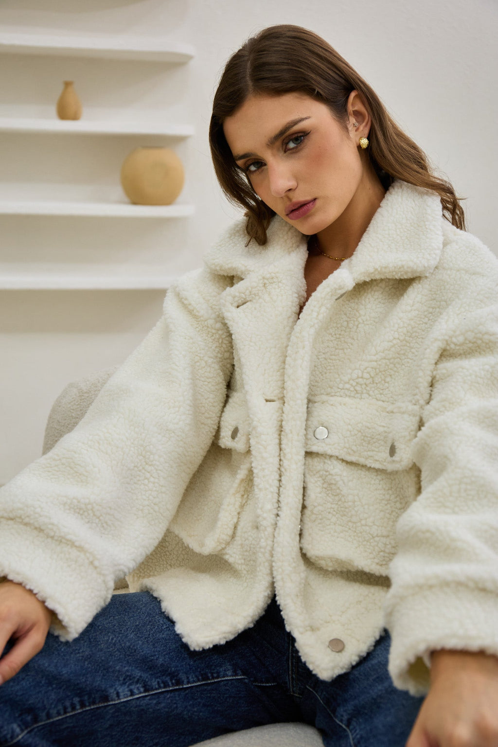Off White Teddy Jacket