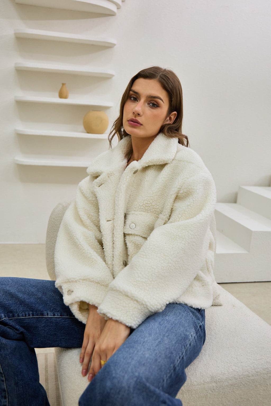 Off White Teddy Jacket