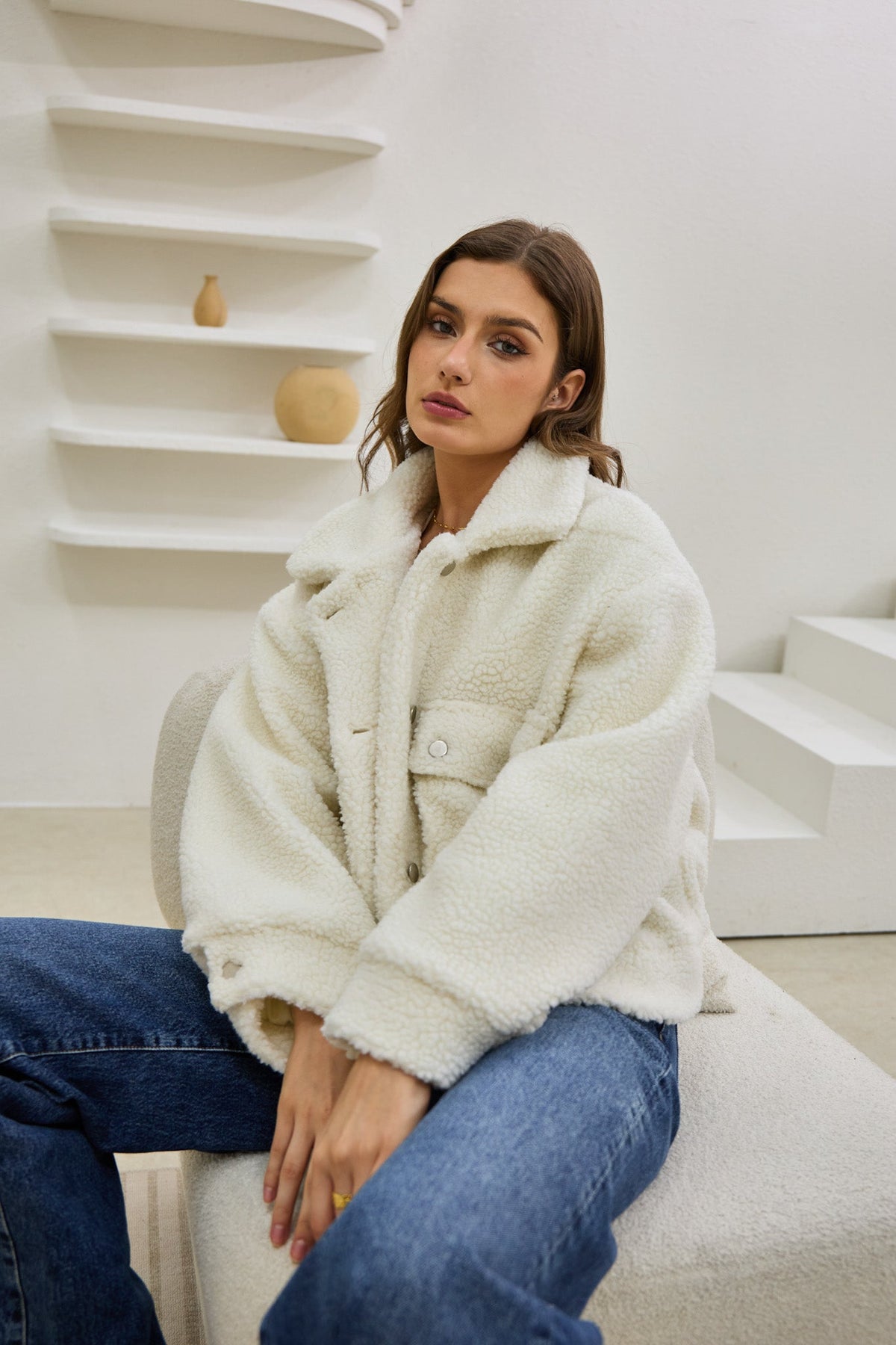 Off White Teddy Jacket