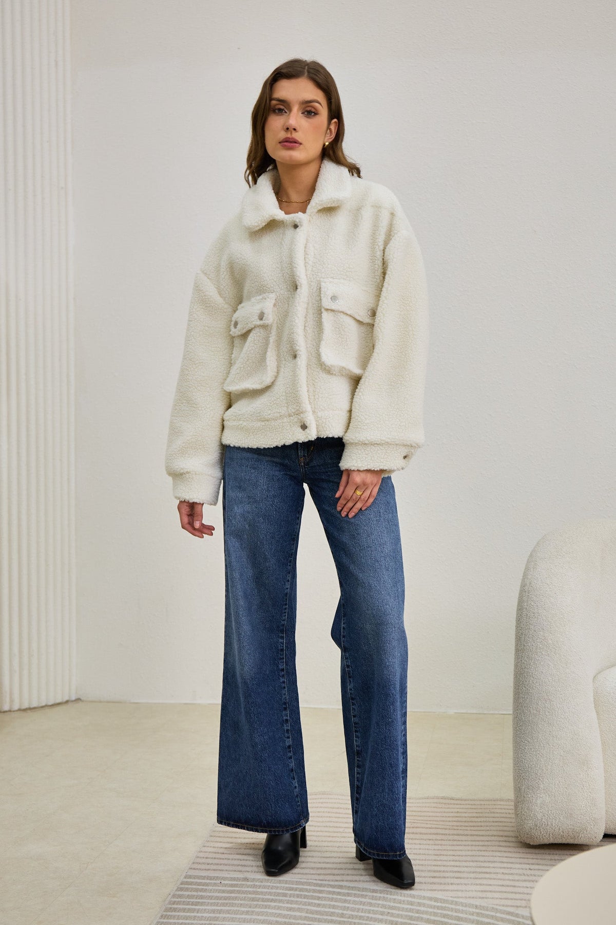 Off White Teddy Jacket