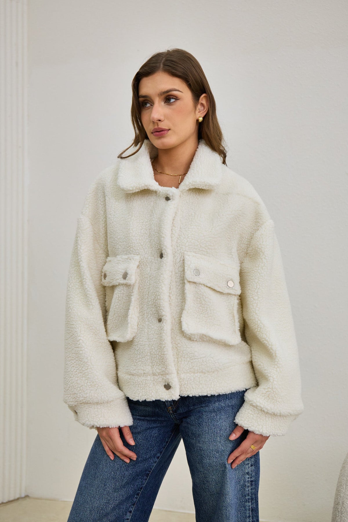 Off White Teddy Jacket