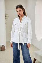 White Belted Jacket