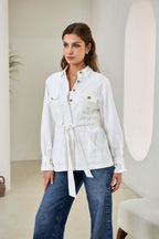 White Belted Jacket