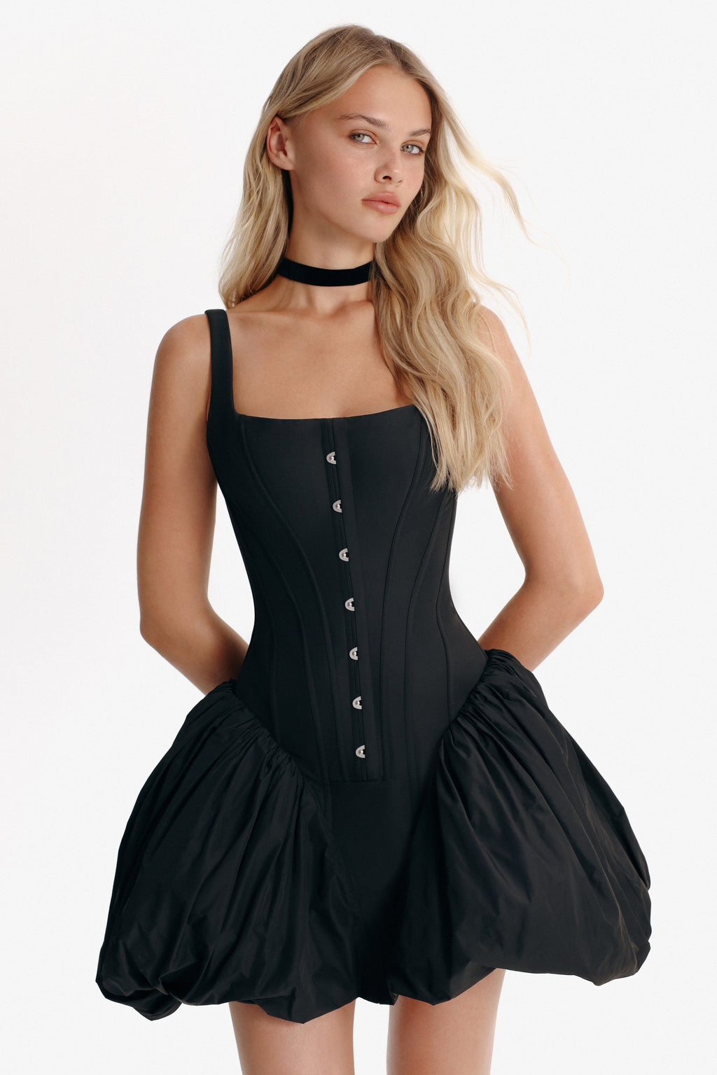 Featherlight Taffeta Retro-Vibe Vibe Short Dress