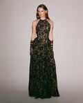 Airy Off-Shoulder Fitted Lace Maxi Dress