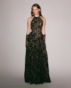Airy Off-Shoulder Fitted Lace Maxi Dress