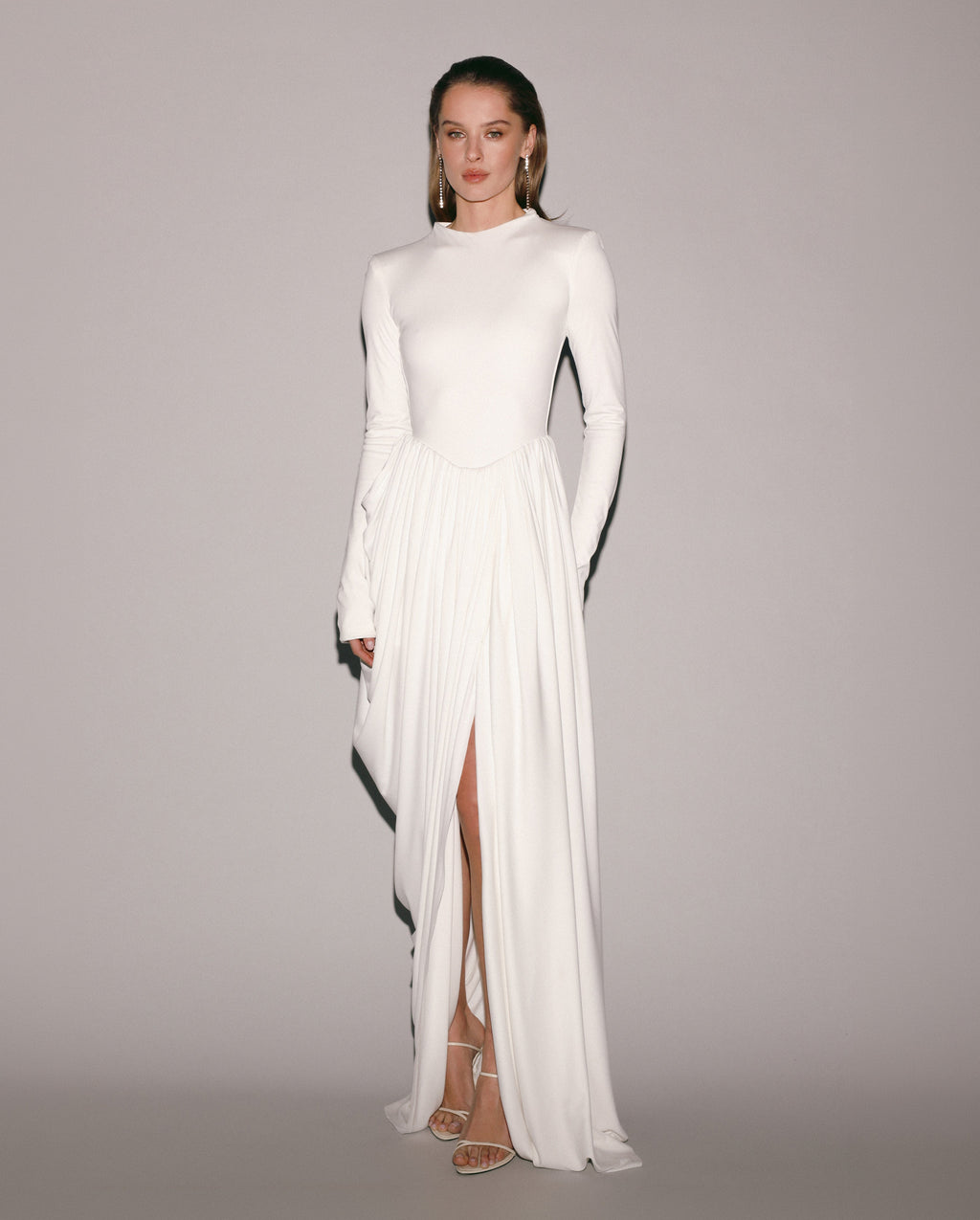 Front Slit Free Move Elegant Gown Dress