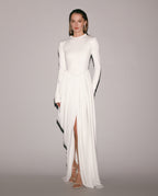 Front Slit Free Move Elegant Gown Dress