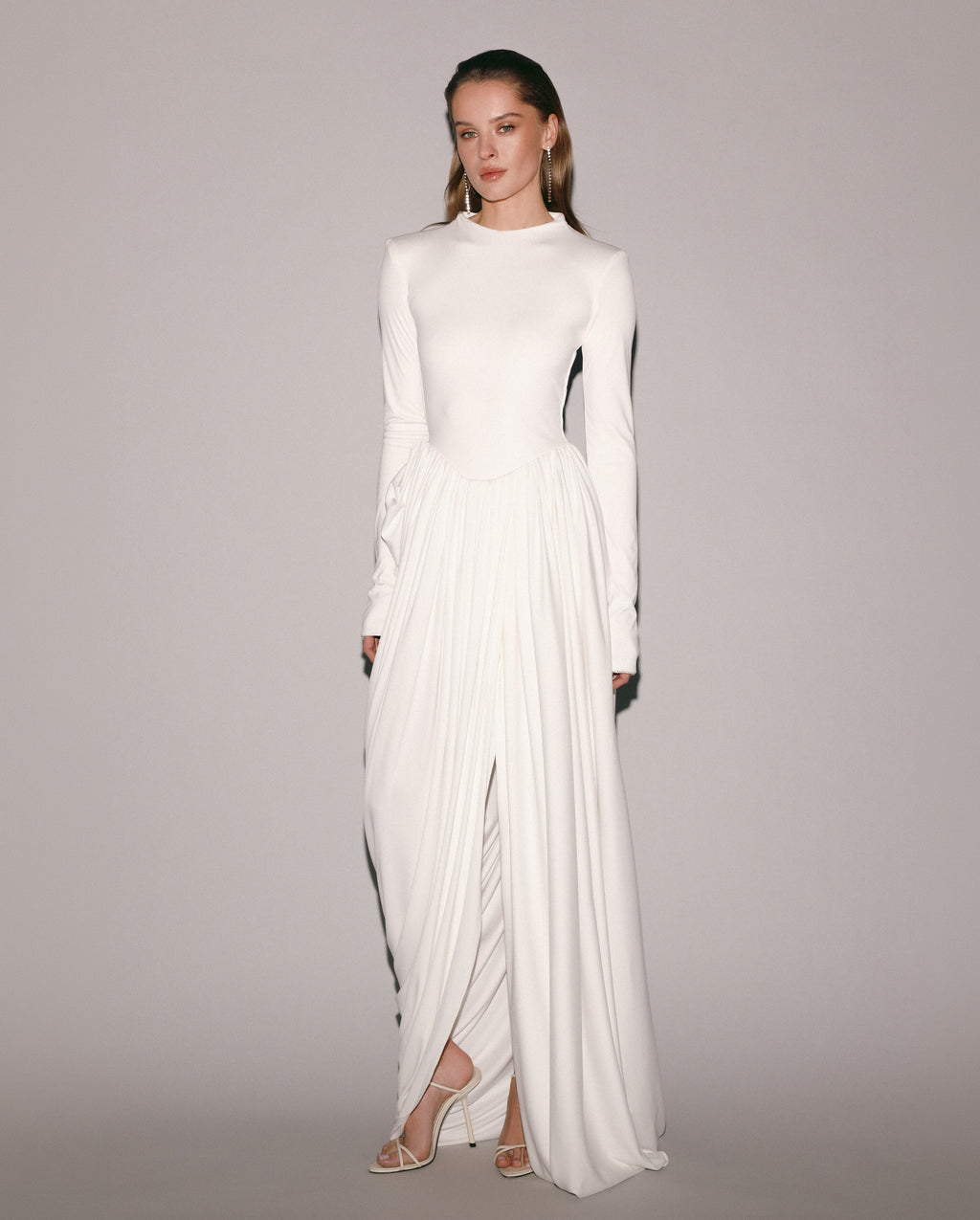 Front Slit Free Move Elegant Gown Dress