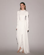 Front Slit Free Move Elegant Gown Dress