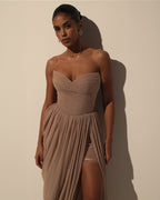 Corset Tulle Voluminous Maxi Dress