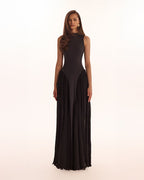Timeless Elegant Black Chiffon Maxi Dress